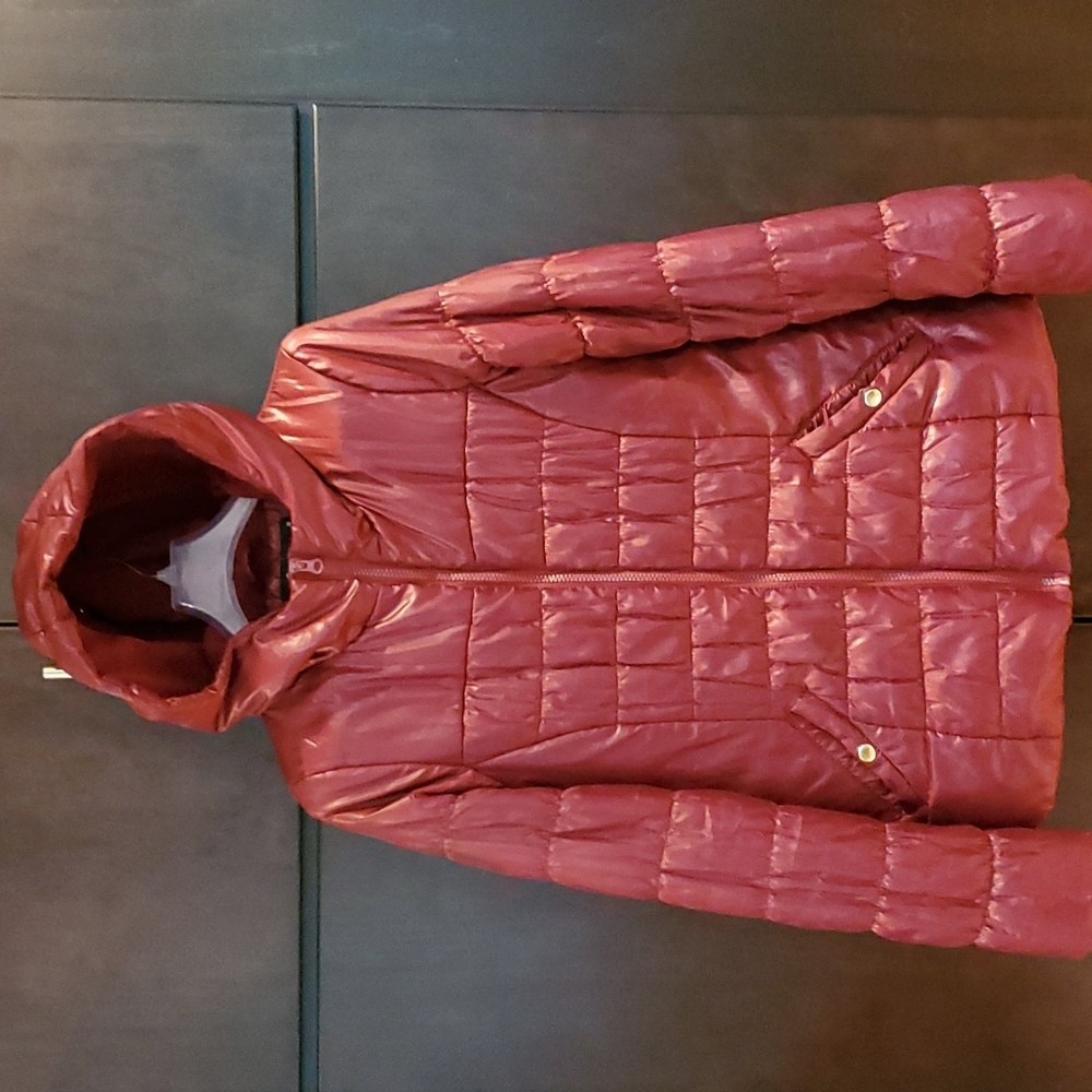Forever Hooded Puffer Jacket, smalll